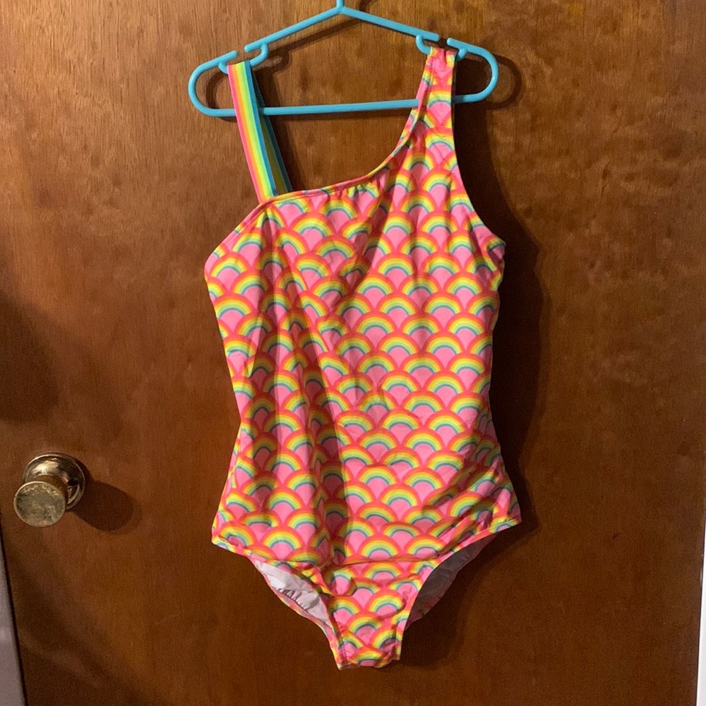 Lands End Rainbow One Piece SwimSuit
